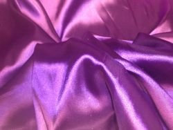 Satin Stoff DUNKEL Flieder Meterware