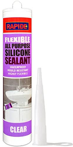 Rapide Flexible All Purpose Waterproof Silicone Sealant Clear
