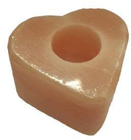 Himalayan Salt Crystal-Portacandelina, a forma di cuore, 10 pezzi