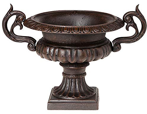 aubaho Nostalgie Amphore Pflanzkübel Blumentopf Blumenkübel Gusseisen antik Stil braun