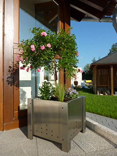 Versandmetall Blumenkasten, Pflanzkübel aus Edelstahl PK 50 (80 ltr)
