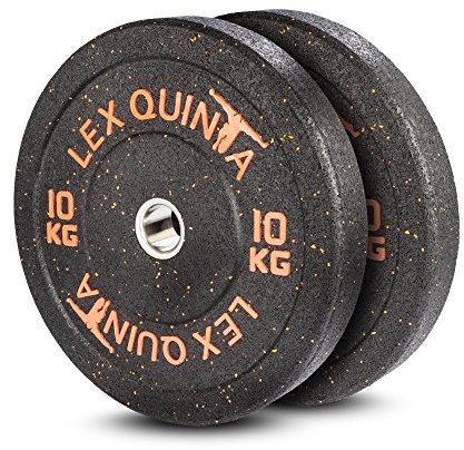 Lex Quinta Blaster Plate orange Set - 2 x 10kg - Vollgummi Bumper Plates 50mm