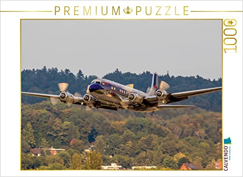 CALVENDO Puzzle Red Bull Douglas DC-6 Zürich, Switzerland | 1000 Teile Lege-Größe 64 x 48 cm Foto-Puzzle für glückliche Stunden