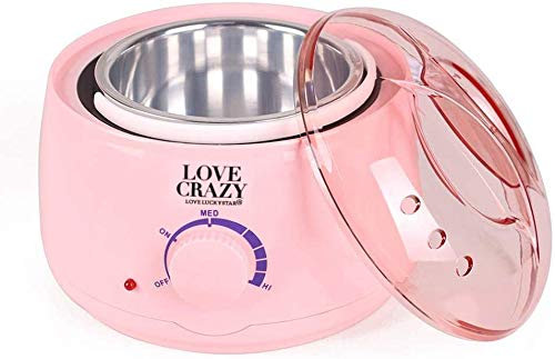 crisnails calentador de cera eléctrico para la depilación profesional 500ml, color rosa