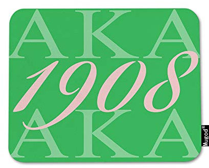 Mugod AKA 1908 Tapis de souris également connu sous le nom d'abréviation Hip Hop Style Rose Vert Blanc Base en caoutchouc antidérapant Tapis de souris pour ordinateur portable PC Gaming Travail Bureau