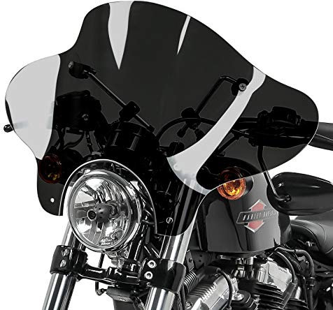 Windschild Batwing Kompatibel mit Honda Shadow VT 750 Spirit dunkel getönt