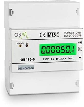 Owen Brothers Metering OB415-S 100AMP MID Din Rail Mounted kW/h with Pulsed Output Electric Meter
