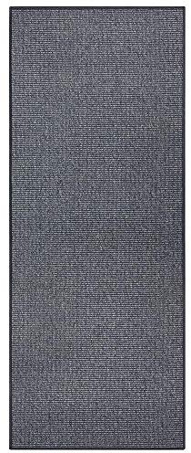 Hanse Home BT Carpet Bouclé Läufer – Küchenläufer rutschfest Teppichläufer Flachgewebe Kurzflor Teppich Küchenteppich für Flur, Küche, Wohnzimmer, Badezimmer, Bad – Anthrazit, 80x400cm