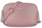 David Jones - Petit Sac Bandoulière Femme Multipoche Zip - Sac à Main Cuir PU Porté Epaule 3 Compartiments Zippées - Besace Sacoche Pochette Poches Multiples - Travail Voyage Shopping - Rose