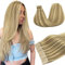DOORES Hair Extensions Tape in, Hellblond Highlights Goldblond 35cm (14zoll) 50g 20pcs, Klebeband in Echthaar Haarverlängerung Echthaar Tapes Gerade Haar