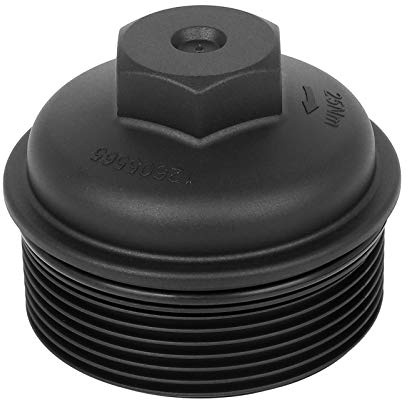 X AUTOHAUX Negro Aceite Filtro Tapa Cobertor 12605565 Recambio para Buick para Coche