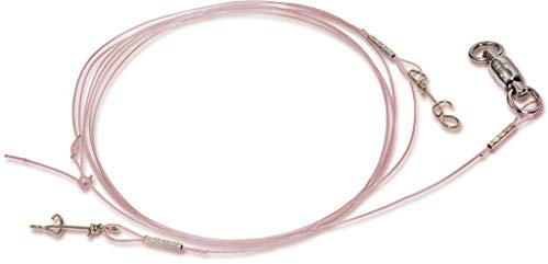 Rhino Premium Switch'n Easy IV Fertiges Fluoro Carbon Rig Meeres Angeln Angelschnur mit Wirbel Angel Zubehör, pink Champagne, 1,00 m
