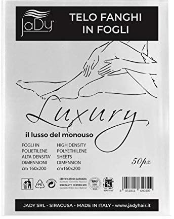 JaDy - Teli in Cartene per Fanghi Monouso | 160x200cm | Per Trattamenti Estetici | Made in Italy | Confezione da 50 Pezzi