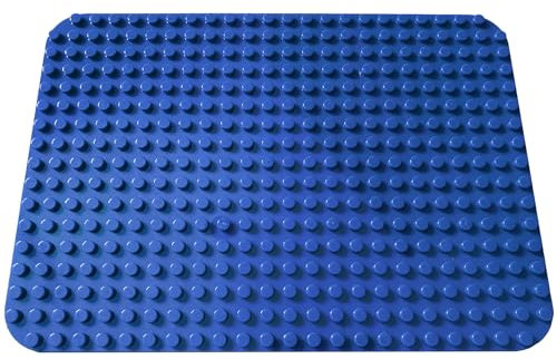 APOSTROPHE Games Building Block Base Plates for Large Blocks 38.1 cm x 26.7 cm Blue Baseplate, Compatible with Leading Brands, (1x Blue)