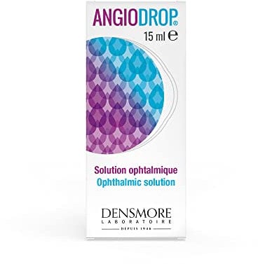 Densmore - Angiodrop - Solution Ophtalmique Sécheresse et Fatigue Oculaire - Acide Hyaluronique, Camomille, Mauve - Plusieurs utilisations par jour possible - Flacon 15 ml - Fabriqué en Europe