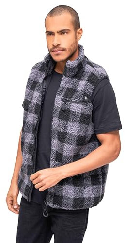 Brandit Teddyfleece Vest Men, Schwarz-Grau, Größe XXL