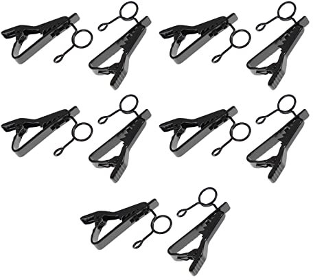 Metal Lapel Microphone Clips: 10pcs 7. 5mm Lapel Microphone Tie Clips Lavalier Microphone Replacement