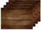 Shrahala Rustic Brown Wood Dark Neutral Woods Placemats Set of 4, Brown Wood Grain Effect Non-Slip Heat-Resistant Washable Burlap Table Mats for Restaurant, Cafe and Kitchen Table(12x16 in)