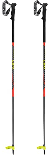 LEKI Mezza Lite Skistöcke, Bright red-Black-Neonyellow, 140CM
