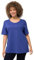 Ulla Popken Damen Basic-t-shirt T-Shirts, Blau Lila, 54-56 EU