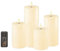 ReWu Deluxe Homeart LED Kerzen Geschenkbox Set mit Fernbedienung und Timerfunktion in Creme