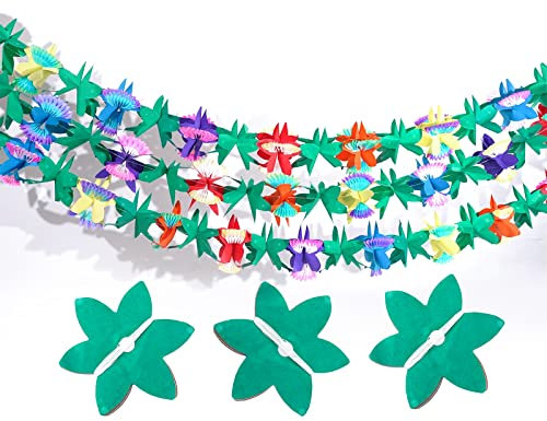 GCQQ Papier-Blumengirlande, Seiden-Girlande, Blume, Luau Hawaii-Girlande