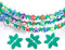 GCQQ Papier-Blumengirlande, Seiden-Girlande, Blume, Luau Hawaii-Girlande