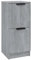 vidaXL Grey Sonoma Sideboard- Minimalist Engineered Wood Cabinet- Ample Storage for Books, DVDs- Versatile Side Table- Flexible Assembly- Ideal for Living Room, Bedroom, Office