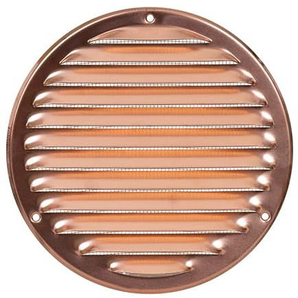 Ø 160mm Griglia di Ventilazione in Rame con Zanzariera - Griglie di Aerazione in Metallo