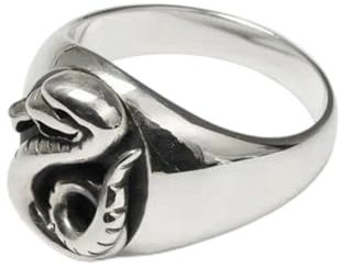 XJruixi Zaubererschule Malfoy Familienabzeichen Schlange Cosplay Ring Unisex Schmuck Ringe Geschenk Requisite Zubehör