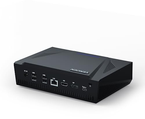 VENOEN Mini PC Gaming Core i9 11900H Micro PC Win 11 Pro Mini Computer, 4K UHD Mini Desktop PC, HD-DMI/DP/Type-C Triple Display, RJ45 LAN, Wifi 6/BT5.2, Business Office PC, 16GB DDR4/512GB NVME SSD