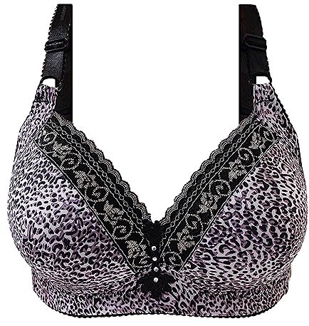 Soutien-gorge femme confortable et sexy de grande taille, sans bord en acier, poitrine enroulée, anti-affaissement, soutien-gorge froncé Mark T Shirt, argenté, 38
