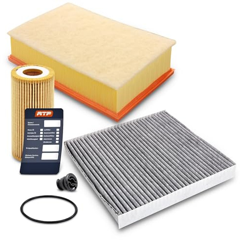 BESTPRICE ATP Inspektionspaket Filterset mit 1x Ölfilter, 1x Innenraumfilter | Kompatibel mit: AUDI A3, A3 Cabriolet, A3 Limousine, A3 Sportback, Q2, Q3, Q3 Sportback, TT, TT Roadster, CUPRA ATECA