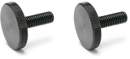 Ganter Normelemente | Flache Rändelschrauben | Rändelschrauben (niedrige Form) | DIN 653-M10-40 | 2 Stück | Stahl brüniert | Gewinde: M10x40
