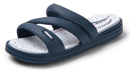 JOMIX Ciabatte Donna Estive Pantofole Gomma Morbide Slippers Comode Leggere da Casa Mare Spiaggia SD9421 Blu Navy, 37