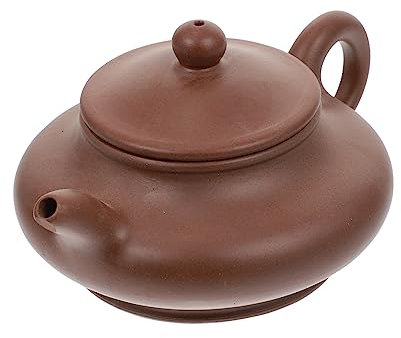 Zerodeko 1Stk praktischer Teekessel Nachmittag Wasserkessel tragbarer Herd Wasserkocher für den Haushalt Teekocher Erdfarben Ton Filterbehälter Teezubereiter Tasse