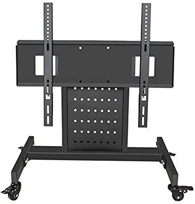 Meuble TV au Sol du Sol LA TÉLÉ Panier Mobile 32 -75 Mobile Commercial LA TÉLÉ Stand avec 4 Rouleaux universels à Double Colonne Tilts Rotation LA TÉLÉ Stand, Contient jusqu'à 110 LB Meuble TV Haut