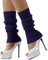 Nanxson Damen Kurz Beinstulpen Gestrickt Stulpen Winter Beinwärmer Legwärmer für Tanz Ballett Yoga 80er Jahre Kostüm Zubehör (A-Dunkel Lila)