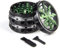 Clear Top Herb Grinder Metal Large 2.5'' Large 4-Part, Aluminum Alloy Spice Grinder with Pollen Scraper and Cleaning Brush