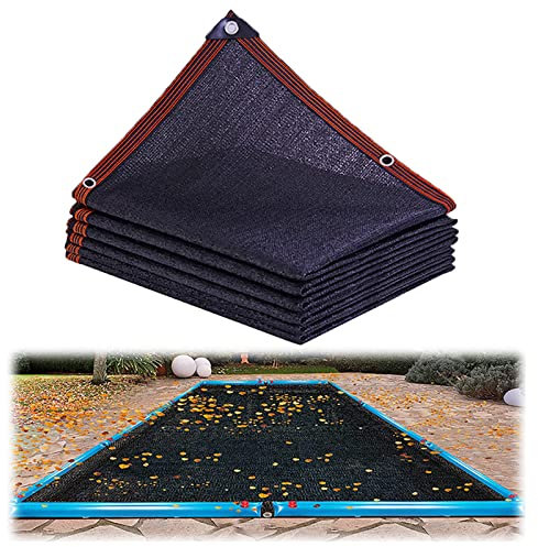 Rete a rete fine per piscine interrate in polietilene, copertura invernale, 4 x 8 m, colore: nero