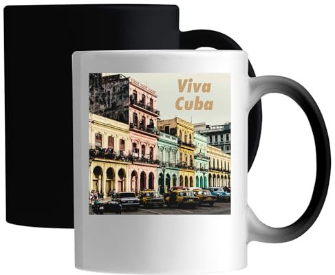 Viva Cuba Vintage Photo Art Keramik Magic Mug Weiß