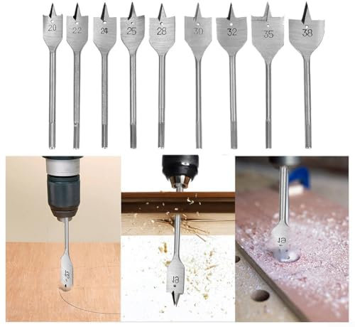 Broca plana para madera, perforación de madera HCS, corte preciso y eficiente (20 mm)
