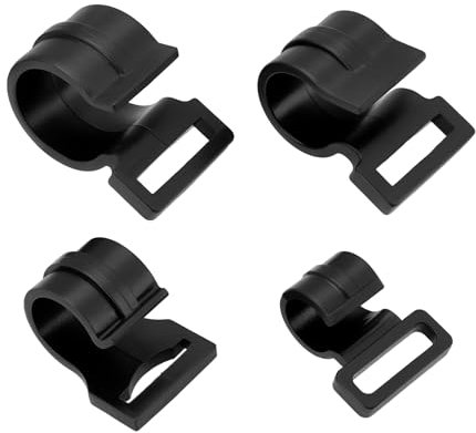 VGOL 40 Stück Zeltstangenclips Klemmverschlüsse Ersatzteil 12 Mm 17 Mm 19 Mm 24 Mm ID Kunststoff C-Klemme Geeignet für Outdoor-Camping Fix Zeltabdeckung