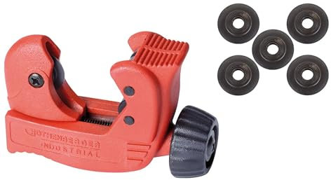 ROTHENBERGER Industrial MiniMax Rohrabschneider inkl. 5x Ersatzschneidrad | Ø 3 mm - 28 mm (1/8 - 1 1/8) | Rohrtrenner | Rohrschneider Kupfer Messing Aluminium