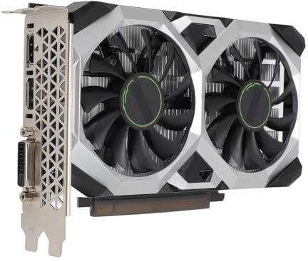 Plyisty GTX1650 Gaming Graphics Card, 4GB 128bit GDDR5 PCI Express 3.0 16X Computer Video Card, GPU Video Card Support HDMI, DVI D, DP, Dual Cooling Fan, for