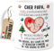 Cupdarling® Mug Futur Papa Personnalisé - Cher Papa Ce Noël Je Suis Dans Le Ventre De Maman - Tasse Cadeau Noël - 330 mL Céramique
