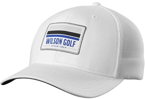 Wilson Mens Golf Snapback Cap, White