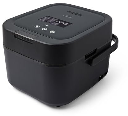 Yum Asia Hotaru Reiskocher mit UMAI Induktionsheizung (IH) und Keramikschüssel (3 Tassen, 0,54 Liter), 7 Reiskochfunktionen, 5 Multikocherfunktionen, LED-Display, 220-240V EU-Stecker (Schiefergrau)