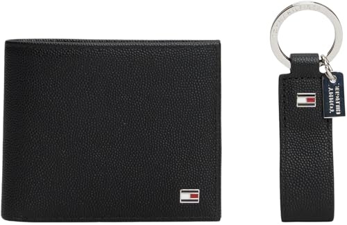TOMMY HILFIGER Herren TH Flag Mini CC & Schlüsselanhänger AM0AM13604 Geschenkpaket, Schwarz (Schwarz), Einheitsgröße, Schwarz (Schwarz), One Size