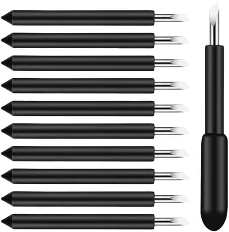 10PCS Replacement Cutting Blades for Cricut Explore Air/Air 2/One/Maker/Maker 3/Explore 3, Premium Fine Point 45 Degree Explore Deep Cut Blade Housing for DIY Slicing Cuts Glitter Vinyl Cardstock Faux